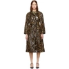 MIU MIU BEIGE ANIMAL PRINT CIRÉ TRENCH COAT