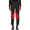 GIVENCHY GIVENCHY BLACK AND RED TWO-TONED BIKER PANTS