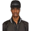 GIVENCHY GIVENCHY BLACK LOGO FLAT PEAK CAP