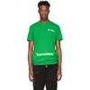 OFF-WHITE OFF-WHITE GREEN COLLEGE T-SHIRT