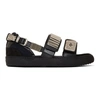 TOGA TOGA PULLA BLACK BUCKLES FLAT SANDALS