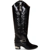 TOGA TOGA PULLA BLACK TALL COWBOY BOOTS