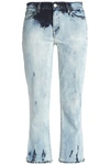 J BRAND J BRAND WOMAN CROPPED BLEACHED MID-RISE BOOT-CUT JEANS LIGHT DENIM,3074457345619475779