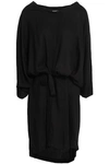 ANN DEMEULEMEESTER ANN DEMEULEMEESTER WOMAN BELTED CREPE DRESS BLACK,3074457345619824235