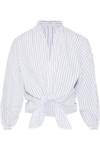 TOME TOME WOMAN PLEATED COTTON-POPLIN BLOUSE WHITE,3074457345619852287