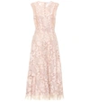 RED VALENTINO LACE MIDI DRESS,P00349860