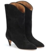 Isabel Marant Dernee Suede Ankle Boots In Black