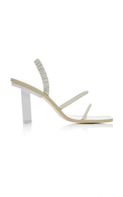 Cult Gaia 'kaia' Strappy Leather Slingback Sandals In White