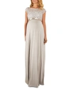 TIFFANY ROSE MATERNITY MIA CAP-SLEEVE GOWN WITH SEQUIN BODICE & FULL-LENGTH SKIRT,PROD217440196