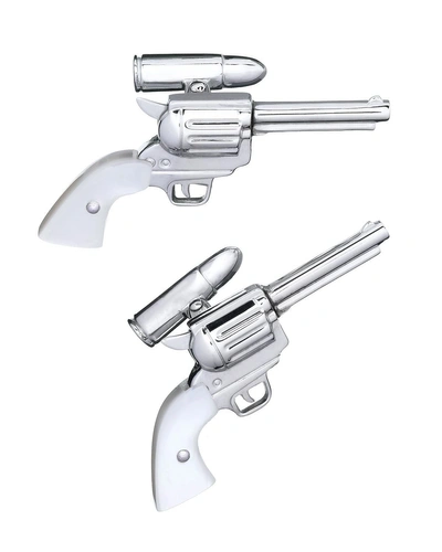 Jan Leslie Silver Gun Cuff Links