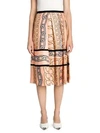 MARNI Silk Twill Pleated A-Line Skirt