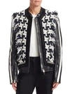 ALEXANDER WANG Oversized Tweed & Leather Hybrid Jacket