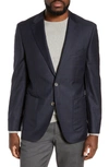 HUGO BOSS JANSON CLASSIC FIT WINDOWPANE WOOL SPORT COAT,5040029740100