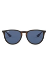 Ray Ban Erika Classic 54mm Sunglasses In Havana/ Blue Solid