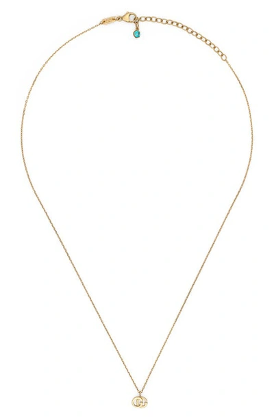 Gucci 18kt Gold & Topaz Gg Running Necklace