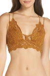 Free People Intimately Fp Adella Longline Bralette In Gold