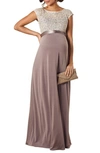TIFFANY ROSE MIA LACE & JERSEY MATERNITY GOWN,MIAGDT-1