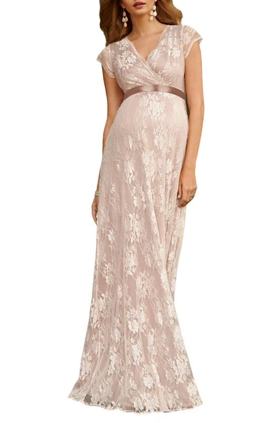 Tiffany Rose Eden Lace Maternity Gown In Blush