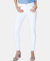 Nydj Ami Raw-edge Cuffed Ankle Skinny Jeans In Optic White
