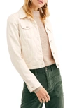 Free People Rumors Denim Jacket In Ivory