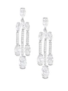 ADRIANA ORSINI Small Cubic Zirconia Waterfall Earrings