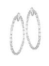 ADRIANA ORSINI Large Mixed-Shape Cubic Zirconia Hoop Earrings