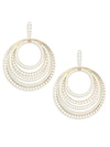ADRIANA ORSINI Eclectic 18K Goldplated Silver & Cubic Zirconia Multi-Circle Drop Earrings