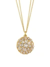 RENEE LEWIS 18K Yellow Gold Antique Cushion Cut Pavé Diamond Necklace