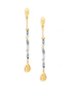 GURHAN Delicate Hue Collection Flurries Two-Tone Multi-Stone Long Earrings