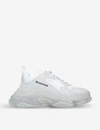 Balenciaga Triple S Clear Sole Sneakers In White