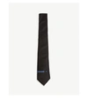 Givenchy Stripe And Star Solid Silk Tie In Black