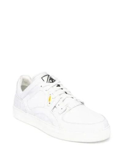 Fendi Color Changing Fancy Logo Low-top Sneakers In White