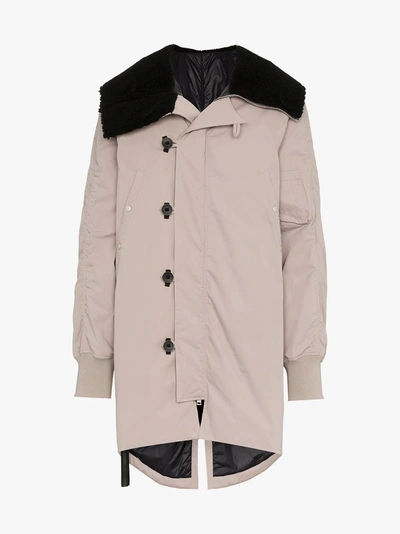 Ben Taverniti Unravel Project Unravel Project Parka Mit Lammfellfutter In Grey