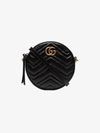 GUCCI GUCCI BLACK MARMONT QUILTED LEATHER CROSSBODY BAG,5501540OLET100013426923