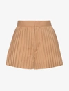 BLINDNESS BLINDNESS HIGH WAISTED PLEATED WOOL SHORTS,ST02BEBEIGE13348021