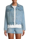 FRAME Scalloped Edge Denim Jacket