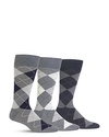 Polo Ralph Lauren Ralph Lauren Men's Socks, Dress Argyle Crew 3 Pack Socks In Gray Assorted
