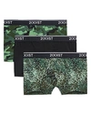 2(x)ist (x)ist Cotton Stretch No-show Trunks, Pack Of 3 In Camo/black