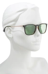 Ray Ban Youngster 54mm Square Keyhole Sunglasses - Tortoise/ Green Solid In Tortoise/ Green Solid