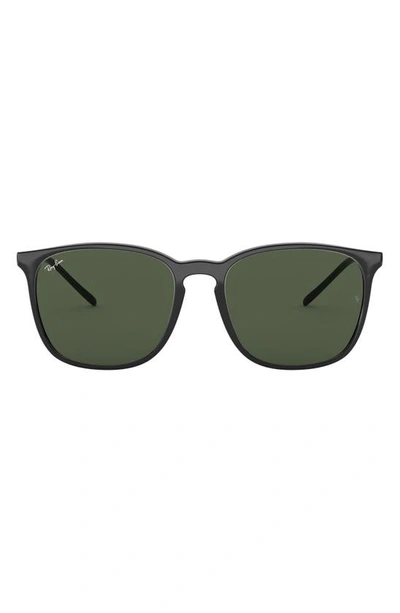 Ray Ban Rb4387 Sunglasses Black Frame Green Lenses 56-18