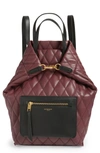 GIVENCHY DUO QUILTED FAUX LEATHER BACKPACK - BURGUNDY,BB506XB0CK
