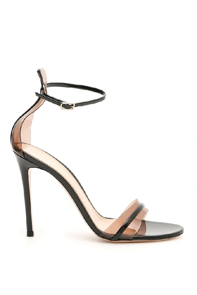 Gianvito Rossi G-string 105 Patent-leather And Plexi Sandals In Black