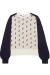 CHLOÉ STUDDED JACQUARD-KNIT SWEATER