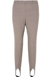 GIVENCHY HIGH-RISE CHECKED WOOL TAPERED STIRRUP PANTS