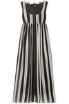 MARC JACOBS Striped silk-georgette maxi dress