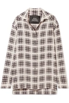 MARC JACOBS Checked washed-silk shirt