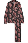 DESMOND & DEMPSEY Printed cotton-voile pajama set