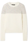 APC Metallic-trimmed cable-knit jumper