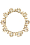 BUCCELLATI 18-KARAT YELLOW AND WHITE GOLD, PEARL AND DIAMOND NECKLACE