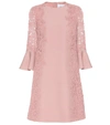 Valentino Cotton-blend Minidress In Pink